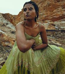 Pista-Lime Tier Dress