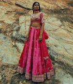 Rani Pink Velvet Lehenga