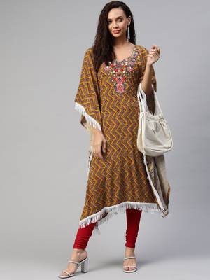 Multicolor embroidered cotton ethnic-kurtis 2