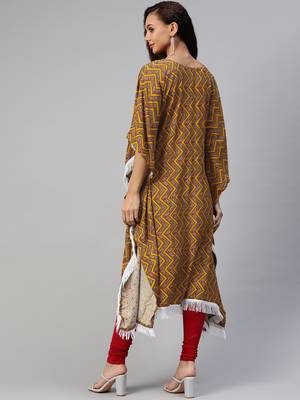 Multicolor embroidered cotton ethnic-kurtis 4