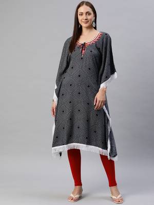 Multicolor embroidered cotton ethnic-kurtis 1