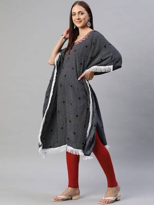 Multicolor embroidered cotton ethnic-kurtis 3