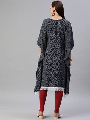 Multicolor embroidered cotton ethnic-kurtis 4