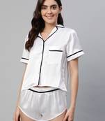 White plain polyester tunics
