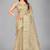 Beige woven silk saree with blouse