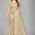 Beige woven silk saree with blouse