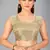 Beige woven silk saree with blouse