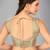 Beige woven silk saree with blouse