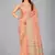 Peach woven silk saree with blouse