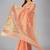 Peach woven silk saree with blouse