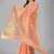 Peach woven silk saree with blouse