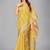 Yellow woven silk saree with blouse