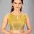 Yellow woven silk saree with blouse