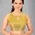 Yellow woven silk saree with blouse