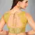 Yellow woven silk saree with blouse