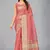 Pink woven silk saree with blouse