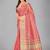 Pink woven silk saree with blouse