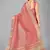 Pink woven silk saree with blouse