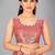 Pink woven silk saree with blouse