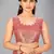 Pink woven silk saree with blouse