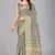 Grey woven silk saree with blouse