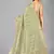 Light green woven silk saree with blouse