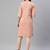 Peach embroidered pure silk salwar
