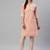 Peach embroidered pure silk salwar