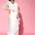 White Organza Threadwork Saree