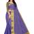 Leeza Store Women's Baby Pink Cotton Blend Kerala Kasavu Solid Plain Golden Zari Border Saree