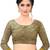 Leeza Store Women's Baby Pink Cotton Blend Kerala Kasavu Solid Plain Golden Zari Border Saree