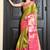 Olive woven silk blend saree with blouse