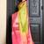 Olive woven silk blend saree with blouse