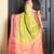 Olive woven silk blend saree with blouse