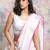 Light baby pink woven pure linen saree with blouse