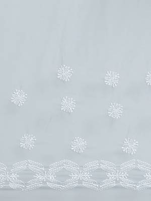 Grey Hand Embroidered Faux Georgette Lucknowi Chikankari Indian Women Saree With Blouse 5