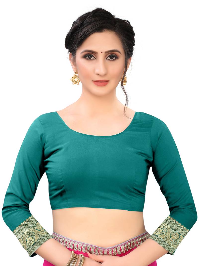 Leeza Store Women's Hot Pink Silk Blend Jacquard Golden Zari Woven Traditional  Banarasi StyleSaree 