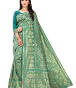 Women's Hot Pink Silk Blend Jacquard Golden Zari Woven Traditional  Banarasi StyleSaree 