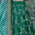 Green Dori, Zari, Thread and Glitter Sequins Embroidered Mulbury Silk semi stitched Eid Lehenga