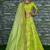 Neon Green Dori, Zari, Thread and Glitter Sequins Embroidered Mulbury Silk semi stitched bridal Lehenga