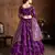 Hypnotizing Purple Dori, Zari, Thread and Glitter Sequins Embroidered Mulberry Silk party wear Lehenga choli