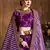 Hypnotizing Purple Dori, Zari, Thread and Glitter Sequins Embroidered Mulberry Silk party wear Lehenga choli