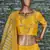 Yellow Dori, Zari, Thread and Glitter Sequins Embroidered Mulbury Silk semi stitched bridal wedding lehenga