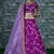 Hypnotizing Purple Dori, Zari, Thread and Glitter Sequins Embroidered Mulberry Silk party wear Lehenga choli