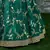 Green Dori, Zari, Thread and Glitter Sequins Embroidered Mulbury Silk semi stitched Eid Lehenga