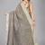 Grey woven silk saree with blouse