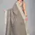 Grey woven silk saree with blouse