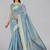 Light blue woven silk saree with blouse