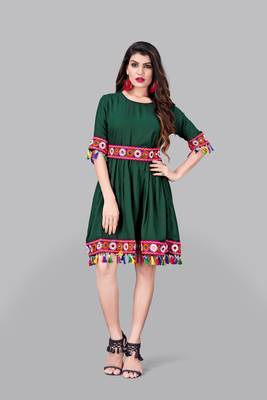Rayon Border Lace Kurti 1