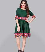 Rayon Border Lace Kurti